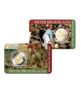 Moeda flamenga de 2 euros Bélgica 2019 450 anos desde a morte de Pieter Bruegel € 13,95