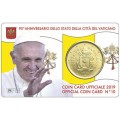 Coincard 50 cents Vatican 2018