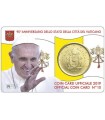 Tarjeta de 50 céntimos Vaticano 2019 5,95 euros