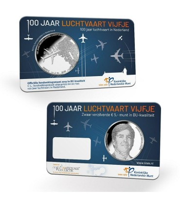 5 Euro Niederlande 2019 - 100 Jahre Luftfahrt in den Niederlanden  9,95 €