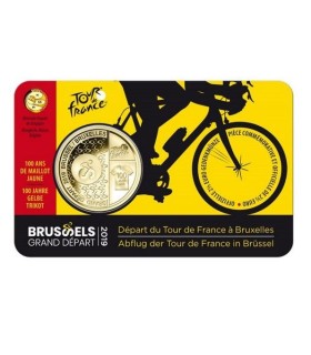 Cartão de Moeda 2,50 Euro Francaise Belgique 2019 Tour de France € 12,75
