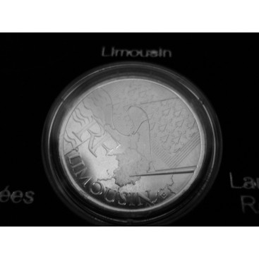10 Euro LIMOUSIN - caractéristiques   Diamètre: 29,00 mm Poids: 10,00 g Métal: Argent 925/1000 Faciale: 10 € Qualité: UNC Tirage