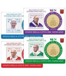 Confezione da 4 x Coincard Vaticano 2019  29,95 €