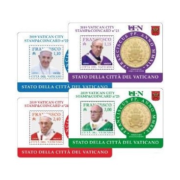 Lot 4 x Coincard Vatican 2019