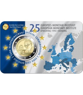 Moeda flamenga de 2 euros Bélgica 2019 - 25 anos do Instituto Monetário Europeu 11,99