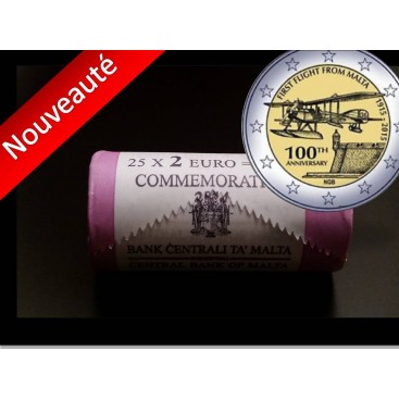 25x2 euro commemorative Malte 2015 -  Thème:  25x2 € commémorative Malte 2015 commémorant le  100ème Anniversaire du 1er Vo