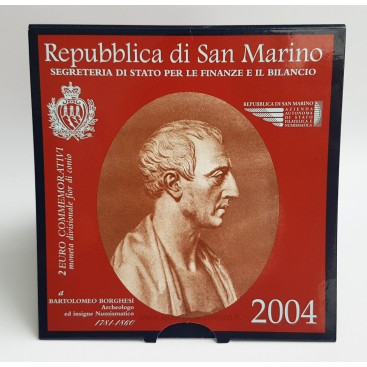 2 EURO SAINT MARIN 2004 Borghesi -  2€  Saint Marin 2004 - Bartolomeo Borghesi -commémorative:   Dessin commémoratif : Bartolo