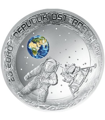20 euros Áustria 2019 - 50 anos desde a primeira aterragem na Lua €94,99