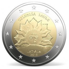 2 Euro Lettonie 2019 - Soleil levant