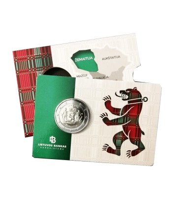 Muntkaart 2 Euro Litouwen 2019 - historische regio Zemaitija €17.95