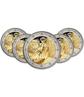 5 x 2 euros Alemania 2019 Muro de Berlín 18,50 euros