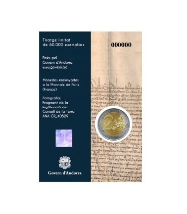 2 Euro Andorra 2019 - 600 años del Consejo de la Tierra €57.89