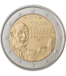 2 euros FRANCIA 2010 General De Gaulle 5,95 euros