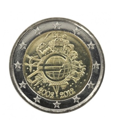 2 Euro Bélgica 2012 - "10 años del euro" 6,50 euros