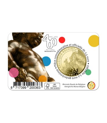 Coincard flamenco 2,50 Euro Bélgica 2019 - Manneken Pis € 11,75