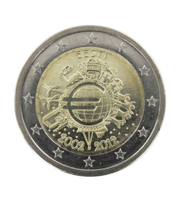 2 Euro Estonia 2012 - "10 años del euro" 7,49 euros