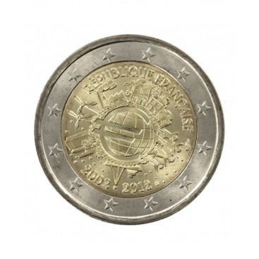 2 Euro "10 ans de l'euro " France 2012 -   Thème: 2 € commémorative 10 Ans de l'Euro France 2012.    Tirage : 10 000 000 exempla