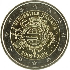 2€ "10 ans de l'euro " Italie 2012
