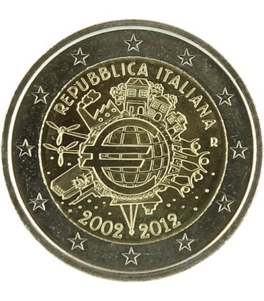2 Euro Italia 2012 - "10 años del euro" 5,30 euros