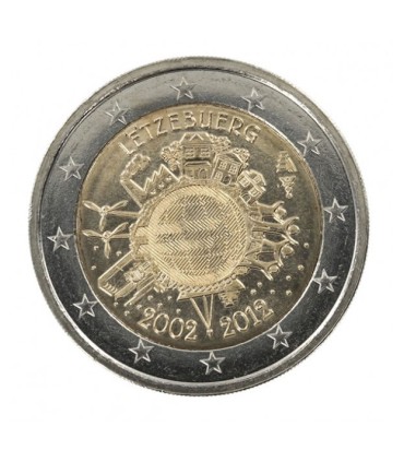 2 Euro Luxemburg 2012 - "10 jaar euro" €8,79