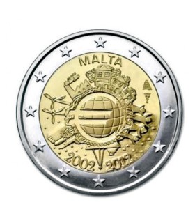 2 Euro Malta 2012 - "10 años del euro" 9,49 euros