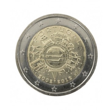 2 Euro "10 ans de l'euro " Portugal 2012