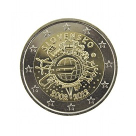 2€ "10 ans de l'euro " Slovaquie 2012