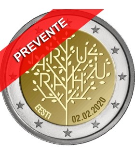 2 Euro Estonia 2020 - 100 años del Tratado de Paz de Tartu 4,19