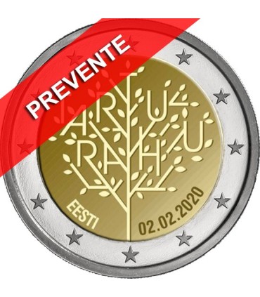 2 Euro Estónia 2020 - 100 anos do Tratado de Paz de Tartu 4,19