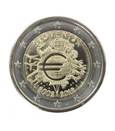 2 Euro Slovenië 2012 - "10 jaar euro" €6.98