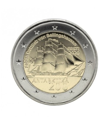 2 euros Estonia 2020 - 200 años del descubrimiento de la Antártida 4,19 euros
