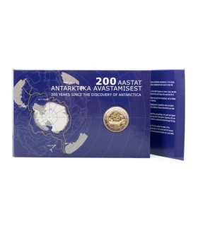 Muntenkaart 2 Euro Estland 2020 Bu - 200 jaar ontdekking van Antarctica €18,95