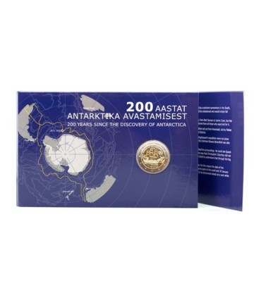 Coincard 2 Euro Estónia 2020 Bu - 200 anos da descoberta da Antárctida 18,95