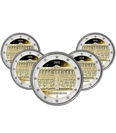 5 x 2 euro Alemania 2020 - Palais de Sanssouci € 19.95