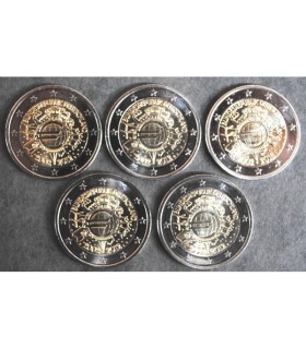 5x 2 Euro Duitsland 2012 - "10 jaar euro" €28,90