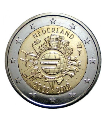 2 Euro Paesi Bassi 2012 - "10 anni di euro  8,49 €