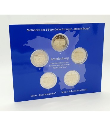 5 x 2 euro BE Alemania 2020 Palais de Sanssouci 42,34 euros