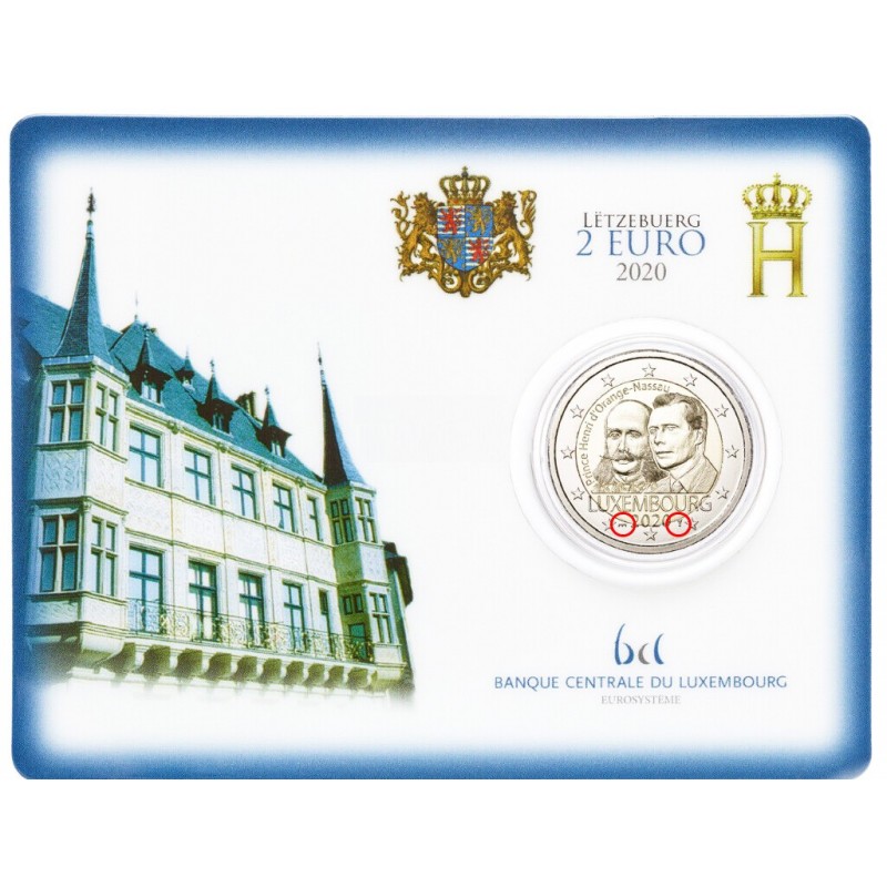 Coincard 2 Euro Luxembourg 0 E Anniversaire De La Naissance Du Prince Henri Le Comptoir De L Euro