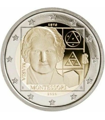 2 Euro Italië 2020 BE - 150 JAAR VAN DE GEBOORTE VAN MARIA MONTESSORI €59,99