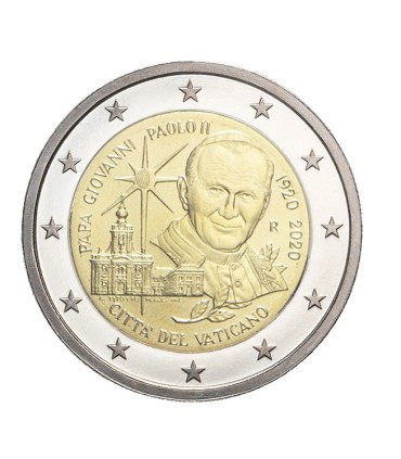 2 Euro Vaticano 2020 - 100 anos do nascimento de João Paulo II € 64,95
