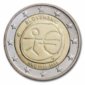 2 Euro EMU Slovaquie 2009 -   Thème: 2 € commémorative EMU Slovaquie 2009.    Tirage :2 500 000  exemplaires   Description: