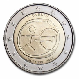 2 Euro EMU Slovénie 2009 -     Thème: 2 € commémorative EMU Slovénie 2009.    Tirage : 1 000 000 exemplaires   Description: Tous