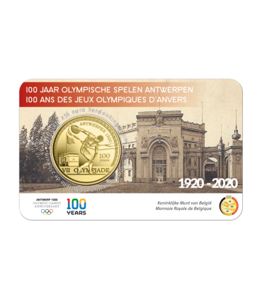 Coincard 2,50 Euro Belgien 2020 - Olympische Spiele in Antwerpen  12,25 €