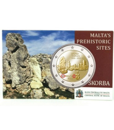 Coincard 2 Euro Malta 2020 - Templo de Skorba 23,79