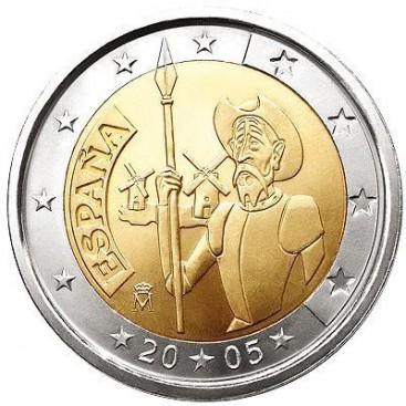 2 Euro ESPAGNE 2005 Don Quichotte -  Thème: 2 € commémorative Espagne 2005:4e centenaire de la première édition de Don Quic