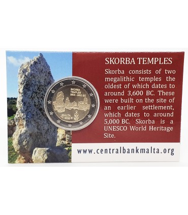 Coincard 2 Euro Malta 2020 - Templo de Skorba 23,79