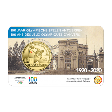 Coincard colorisée 2,50 Euro Belgique 2020 - JO d'Anvers
