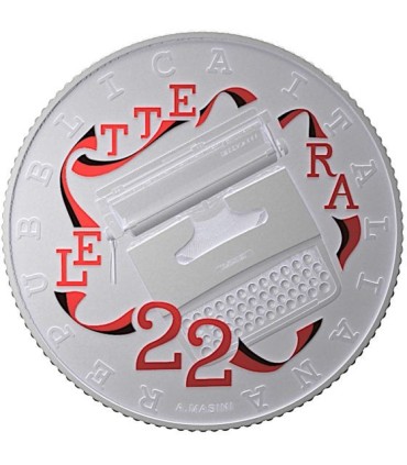 3 x 5 euro Italië 2020 - Excellentie Italiaanse stijl - Schrijfmachine € 159,00