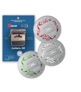 3 x 5 euro Italië 2020 - Excellentie Italiaanse stijl - Schrijfmachine € 159,00