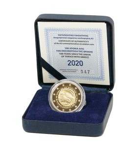 2 Euro BE Griekenland 2020 - Unie van Thracië € 119,98